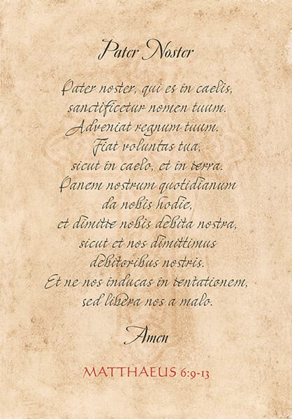 THE LORDS PRAYER IN LATIN