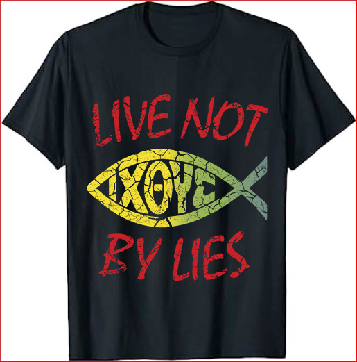 LIVE NOT BY LIES CAPTURE TSHIRT in colour flat