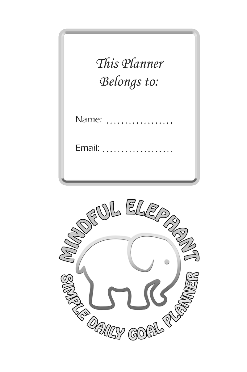 MINDFUL ELEPHANT SIMPLE DAILY PLANNER DESIGN INTERIOR this planner