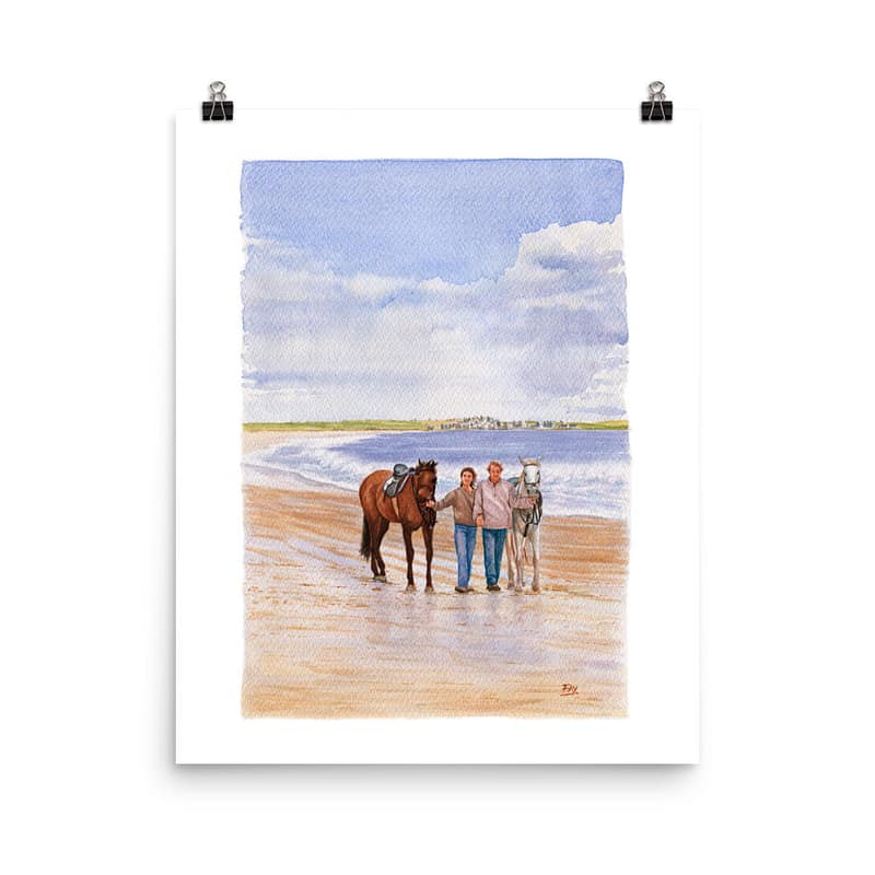 Horses Walking On The Beach