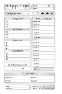 MINDFUL ELEPHANT SIMPLE DAILY PLANNER DESIGN INTERIOR 02 daily page