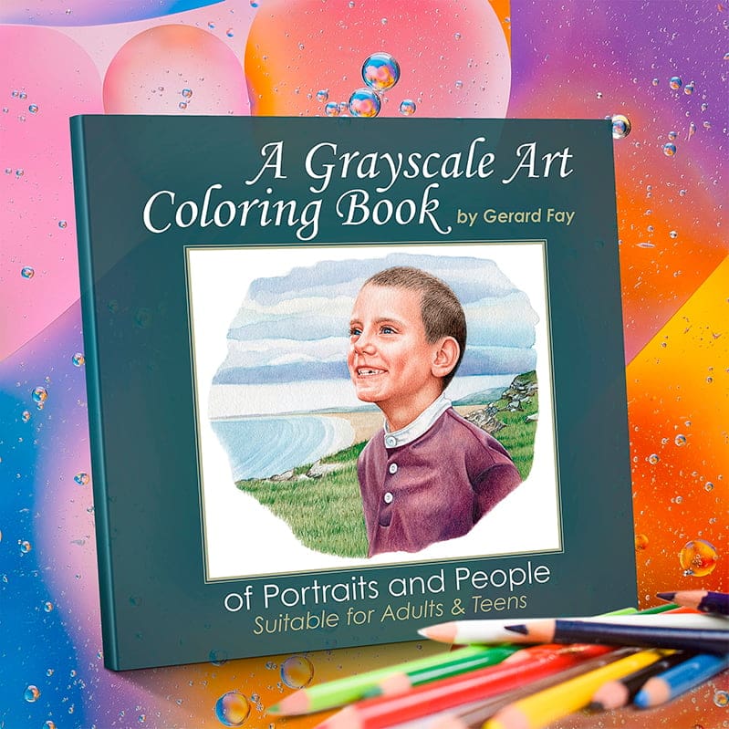 A Grayscale Art Coloring Book of Portraits and People